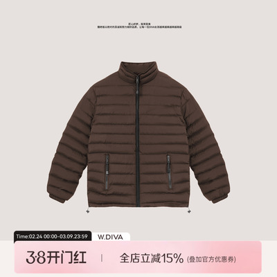 【轻暖CP】男女同款90鹅绒极简收束调节排骨羽绒服54C213419