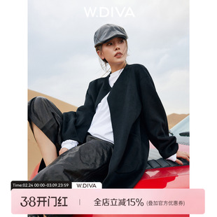 【云幕】桑蚕丝山羊绒羊毛细腻单褶袖圆领单扣大衣54C152666