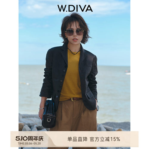 素隐通勤香云麻平驳领西装