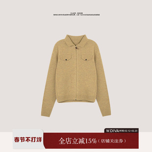 【经典隽永】LP老钱高定翻领羊毛羊绒针织开衫外套54Z153214