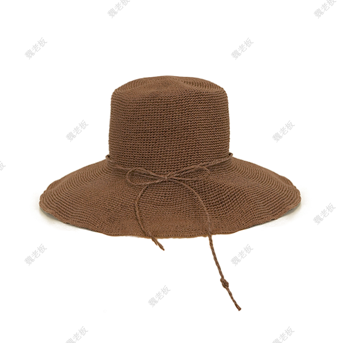 W.Diva新品时尚休闲带绑绳防风遮阳旅游度假出片Bi备防晒草帽女夏