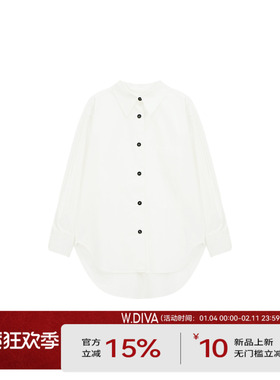 欧若风慵懒白色时尚百搭中长款衬衫1SDMC1210