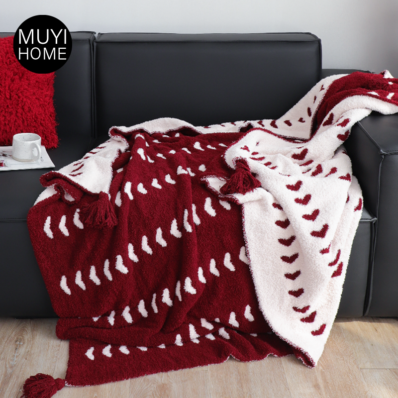 MUYIHOME新婚红色加绒毛毯