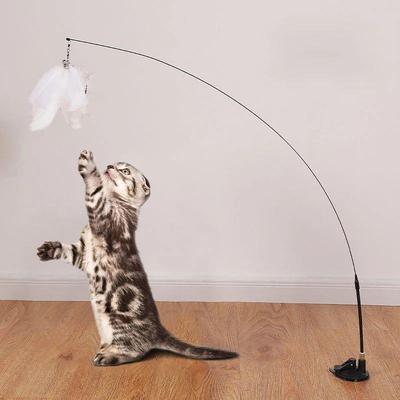 Interactive Cat Toy Handfree Cat Stick Playing Kitten Playin