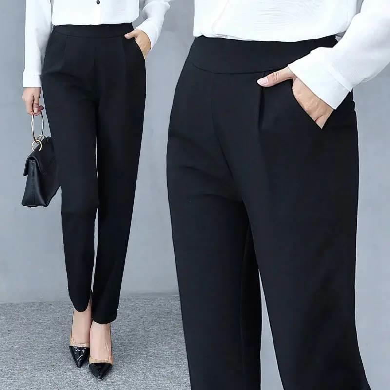 Trouser Suit Office Lady Work Wear Formal Pants Women Fall