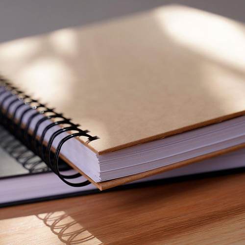 a4 a5 b5 8k spiral blank notebook kraft black sketchbook速写