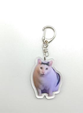 Rambling Goat Huh Cat Meme Keychain Confused Cat Memes Cat S