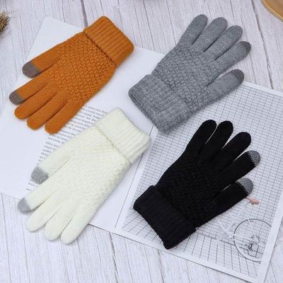 Knitted touch screen gloves winter men women 男女手套针织