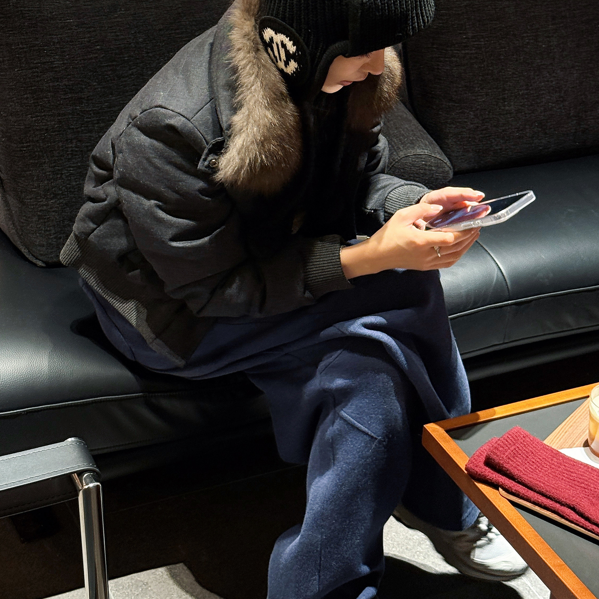 “篙奢法则”狐狸毛90白鹅绒羊毛复古老钱风羽绒服 LAMLAM MW180G