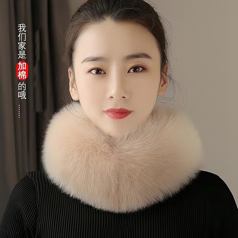 围巾女士冬款加厚假领子百搭秋冬围脖新款毛领子护颈保暖仿狐狸毛