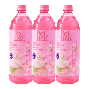 泰府椰子水饮料纯椰子汁玫瑰味椰青水饮品天然电解质1000mlx1瓶装