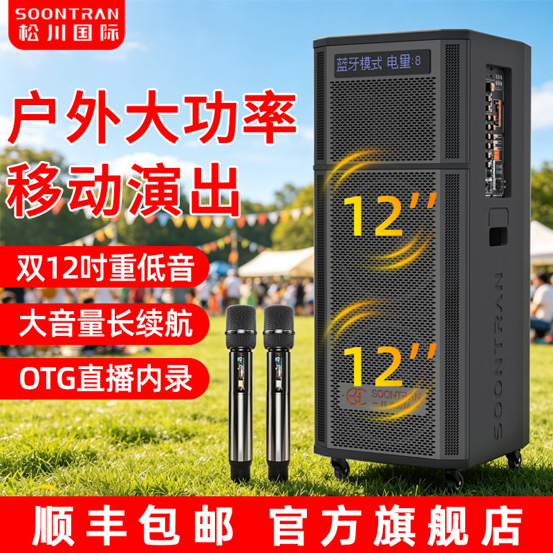 松川SG3-212大功率K歌专业主持活动商用演出双1215吋大声音量音箱