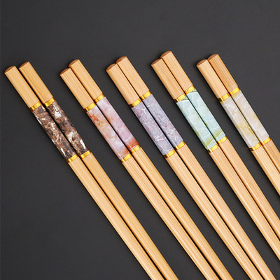 高档竹筷家用天然家庭实木筷子防滑防霉耐高温新款无漆竹筷子餐具