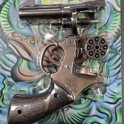 野牛左轮砸响炮全金属砸炮枪砸响枪火炮枪火柴枪后怀旧火石玩具枪