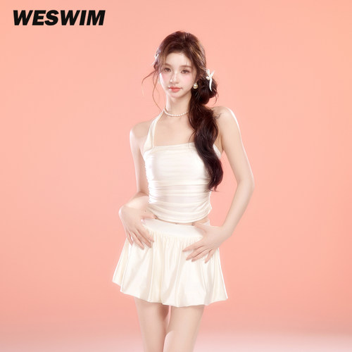 WESWIM2025新款纯欲抹胸分体泳衣