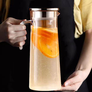 凉水壶冷水壶家用塑料PC亚克力耐热透明餐厅酒吧饮料果汁壶瓶扎壶