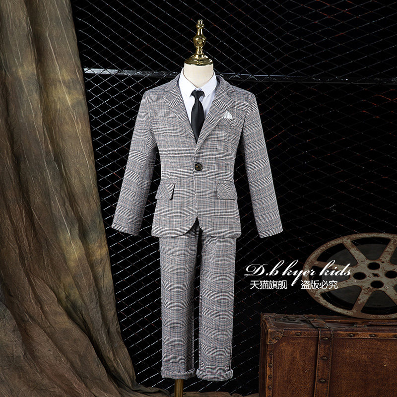 小童西服套装男童宝宝小主持人钢琴演出周岁礼服男孩韩版高端西装