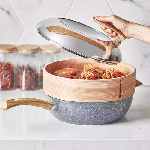 清味麦饭石可煎可炒明火暗火通用