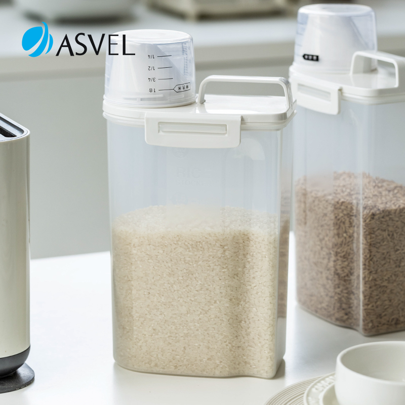 家用防潮米桶密封收纳日本asvel