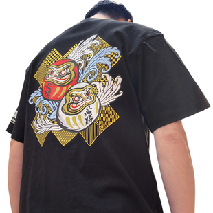 shoeiX15招财猫骑行摩托机车竞技冠军夏季圆领全棉短袖T恤马奎斯