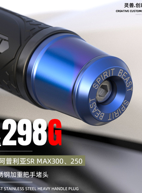 适用阿普利亚SRMax250手把堵改装Aprilia300车把堵塞握把平衡端子