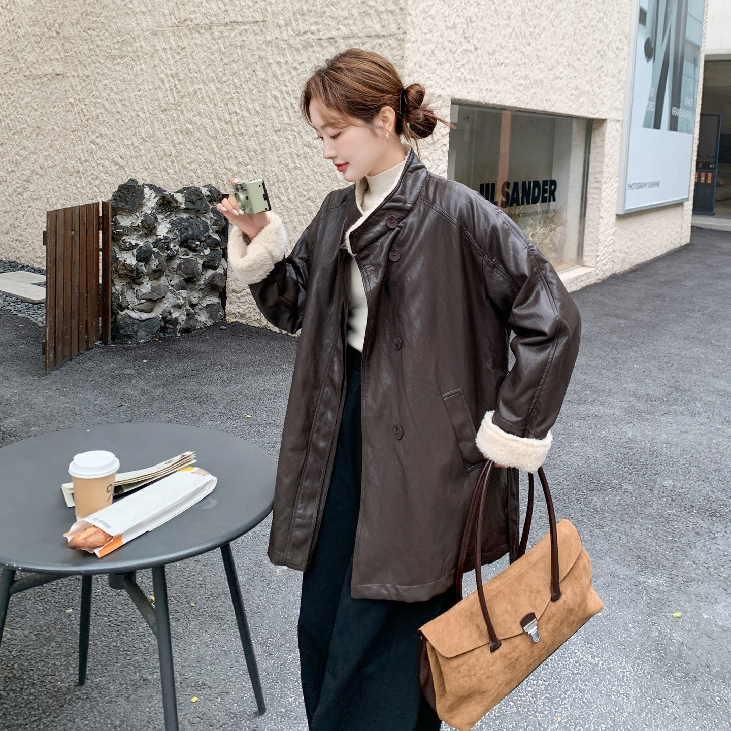 【有现货】【主推款】羊羔毛皮衣外套女加绒棉服潮8967-P190-K288,女装皮衣,浙宝176（原073）