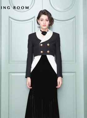 LUMINGROOM 23AW  黑色白领短款西装外套