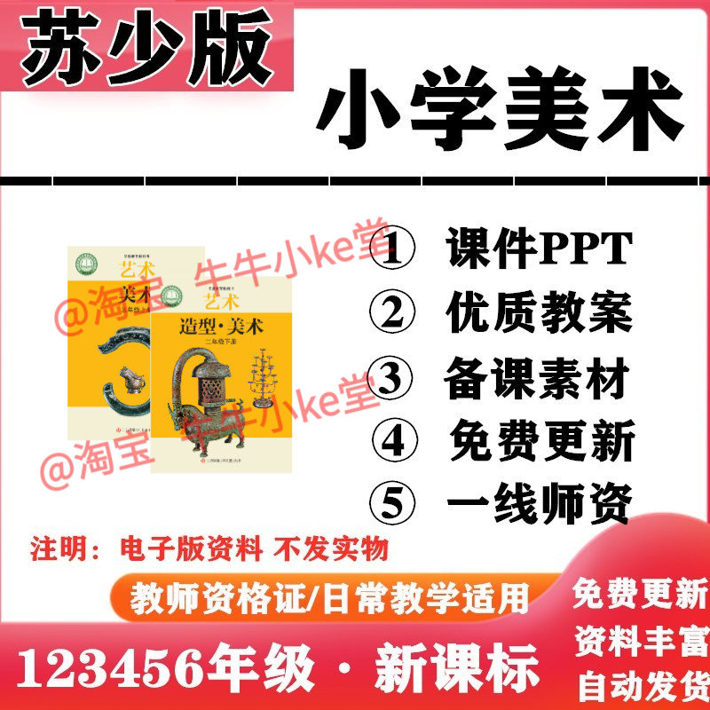 2026新改版 苏少苏教版小学美术一年级二三四五六年级上下册PPT课件教案备课素材电子版