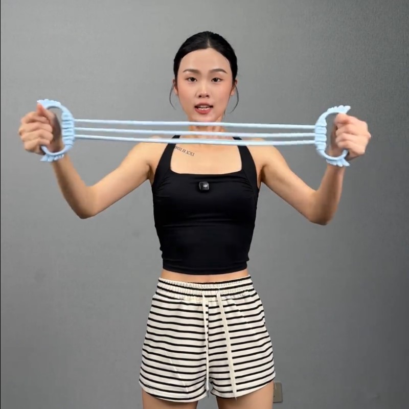 拉力器可调节瑜伽健身开肩美背弹力带拉力绳六档女练背拉力拉力带
