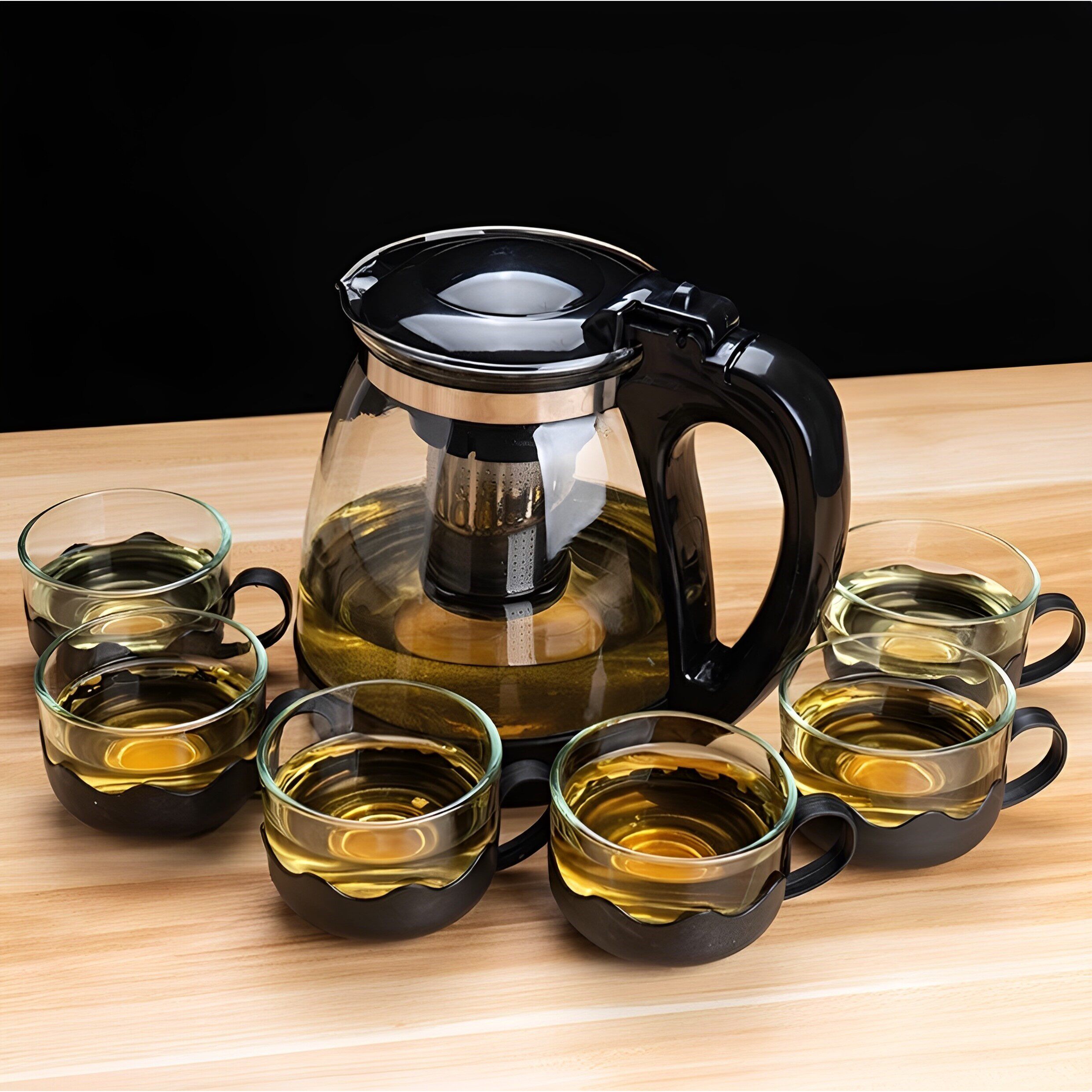 耐热防爆大容量玻璃泡茶壶家用功夫茶花茶壶办公冲茶器茶具套组