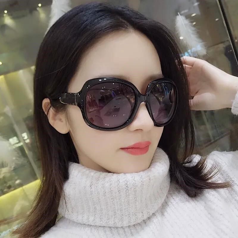 2025新款墨镜女高级感防紫外线防晒偏光圆脸大框显瘦开车太阳眼镜