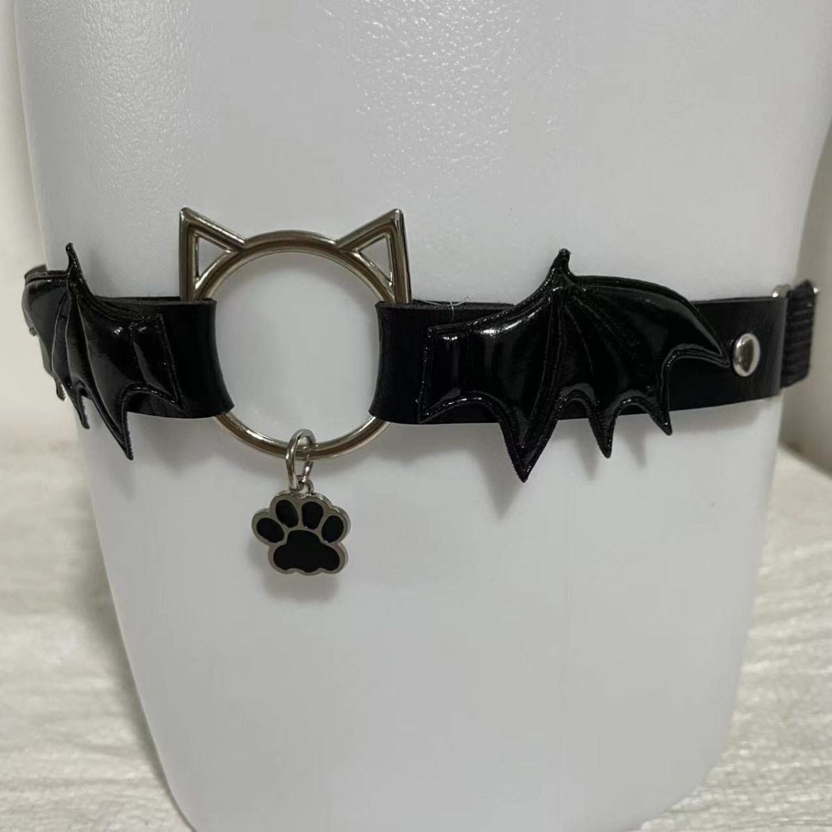 Lolita哥特恶魔翅膀猫爪吊坠皮革腿环腿带芒星亚文化jk性感大腿带