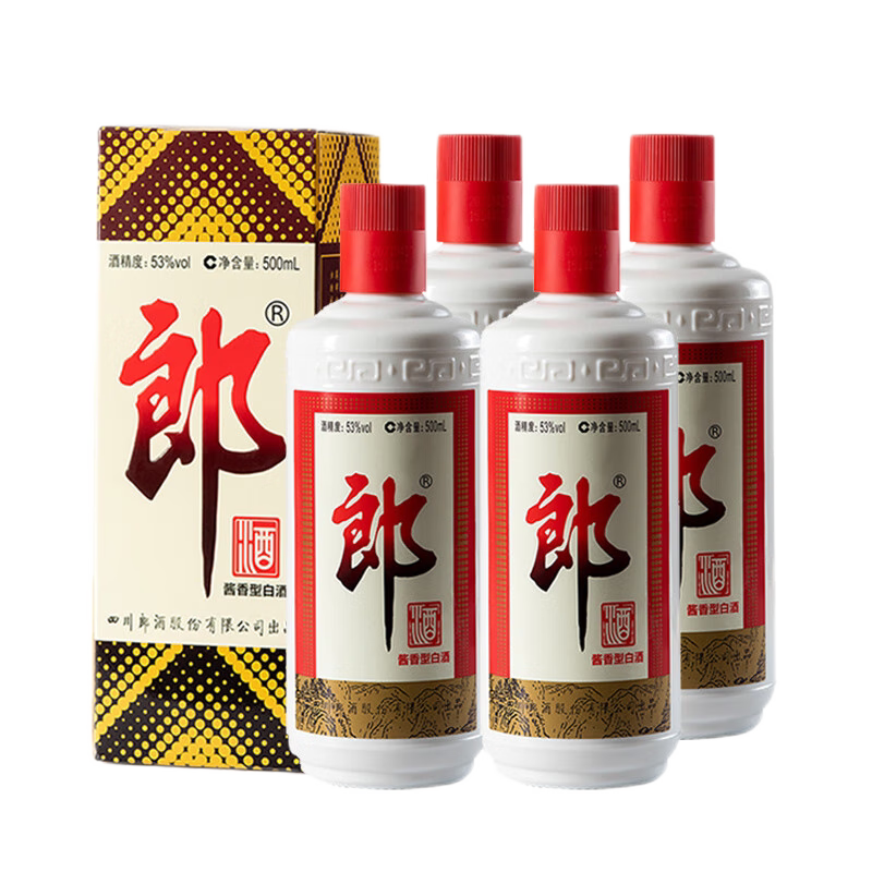郎酒 郎牌郎酒 53度酱香型白酒500ml*4瓶 送礼宴请