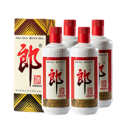 郎酒 郎牌郎酒 53度酱香型白酒500ml*4瓶 送礼宴请
