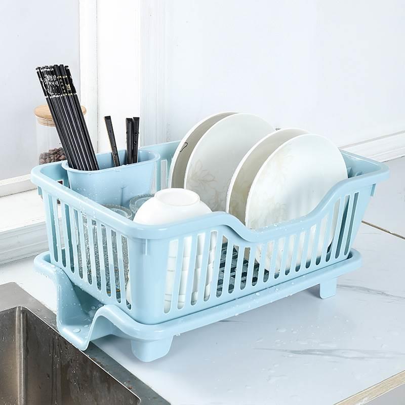 厨房台面碗碟沥水篮水槽置物架餐具家用碗筷盘子滤水收纳盒晾碗架