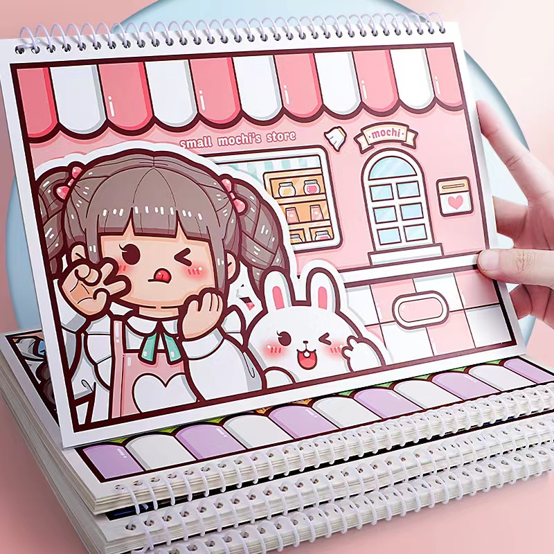 小麻薯新品手帐胶带贴纸本素材本手杖收纳本新款手账本离型纸本子