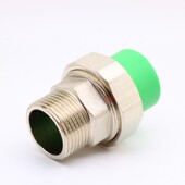 绿色家装 PPR铜外丝活接 地暖暖气专用4分6分1寸外牙活接