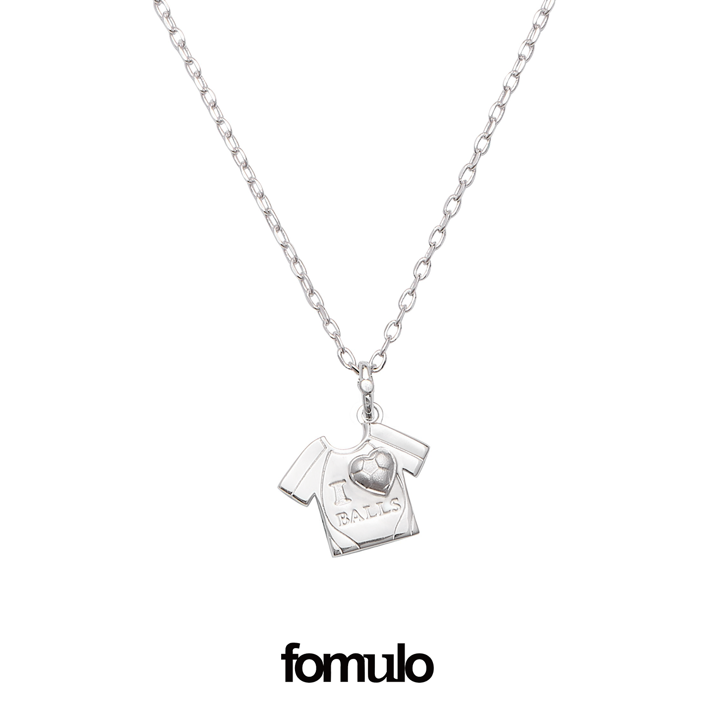 fomulo “I LOVE BALL”球衣系列 银色项链