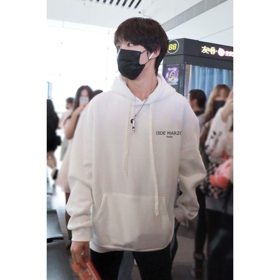 ins时代少年团丁程鑫同款加绒加厚卫衣男女学生秋冬宽松情侣