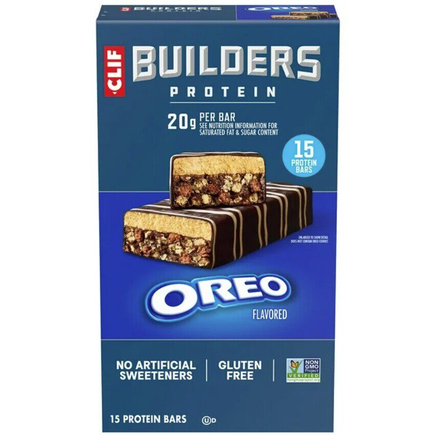 美国直邮CLIF Builders Protein高蛋白能量棒代餐饼干多口味巧克