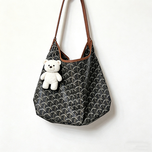 PanPan 腋下包狗牙包拉链流浪包通勤大容量hobo单肩购物袋妈咪包