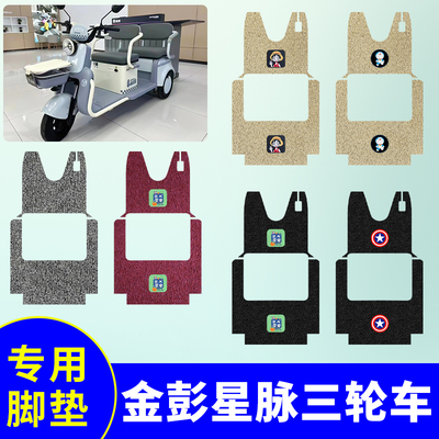 适用金彭星脉三轮车脚垫电动三轮车防水防滑垫踏板垫JP800DZK-12C