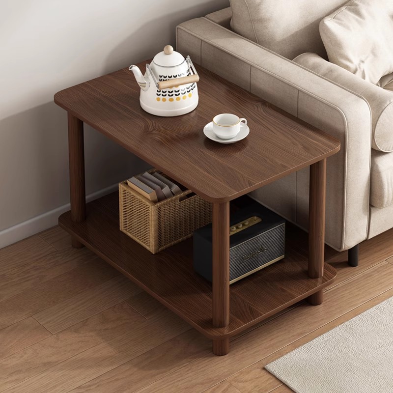 沙发边几简约双层茶几小桌子出租屋家用卧室小户型床头桌置物架