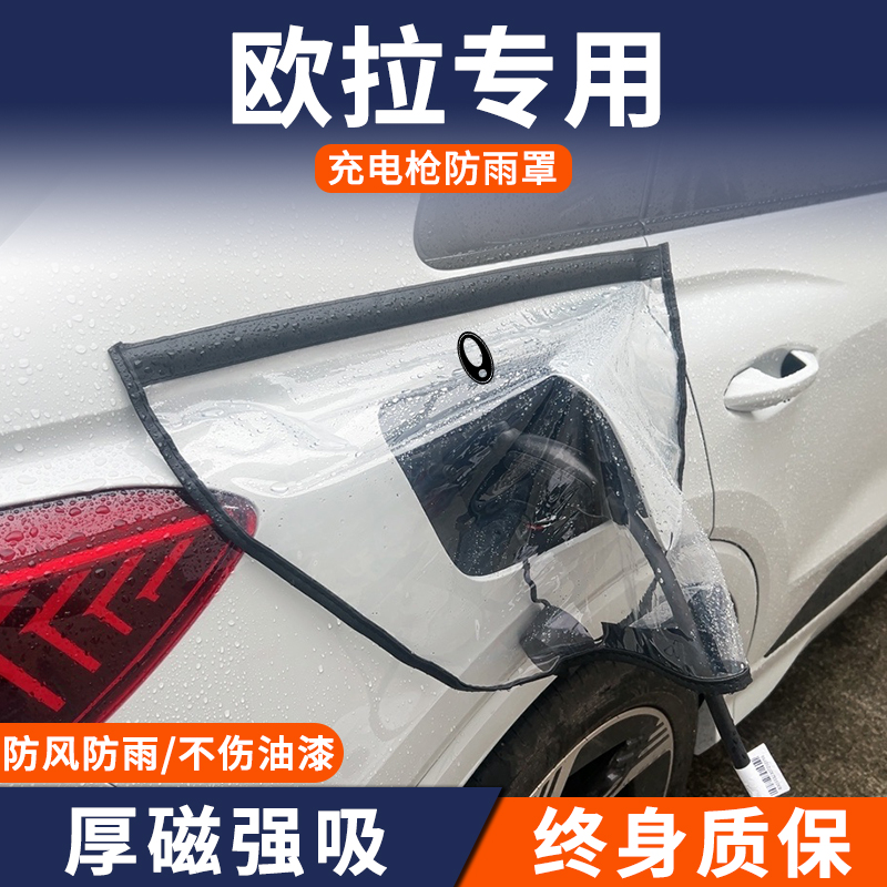 欧拉黑猫/IQ/白猫/R1/2/好猫/闪电猫/芭蕾猫新能源充电枪防雨水罩