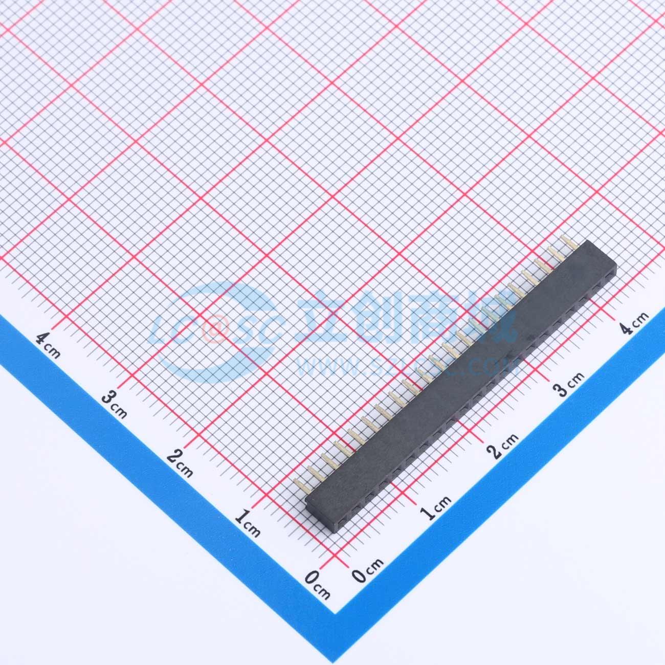 排母 DW200R-11-21-43 插件,P=2mm 1x21P 单排 电子元器件配单