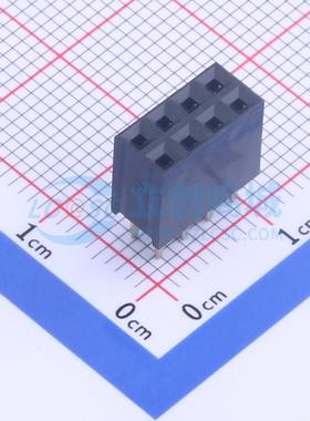 排母 2185-204SG0AYNT1 插件,P=2.54mm 2x4P 方孔 电子元器件配单