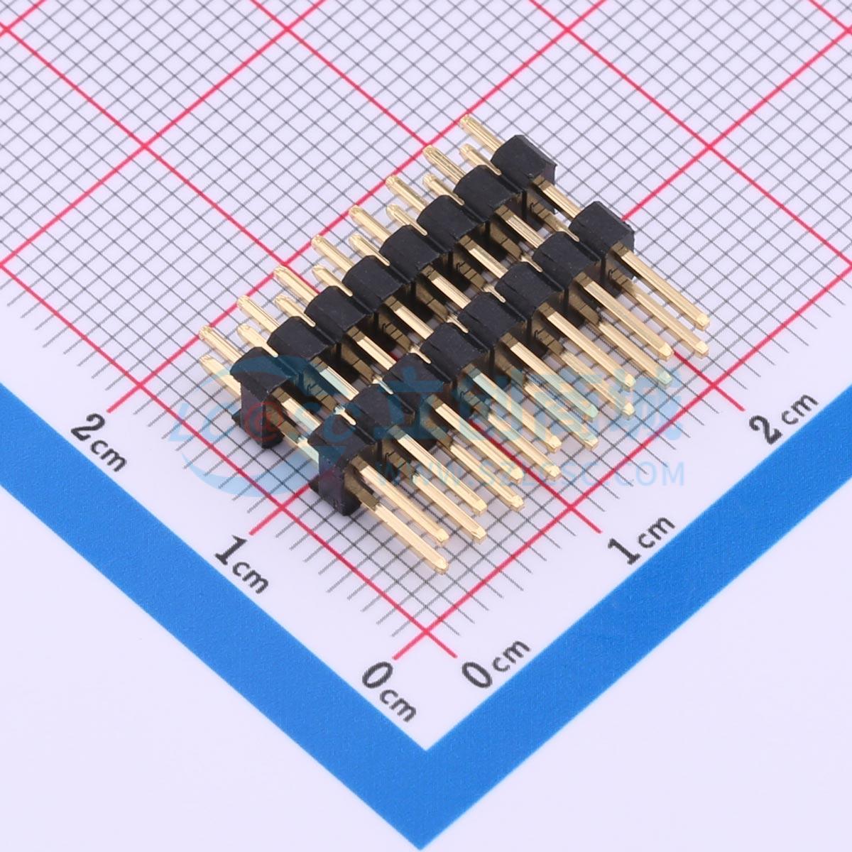 排针 X6522WV-2x08H-C60D30-E80 插件,P=2.54mm 2x8P 方针 原装