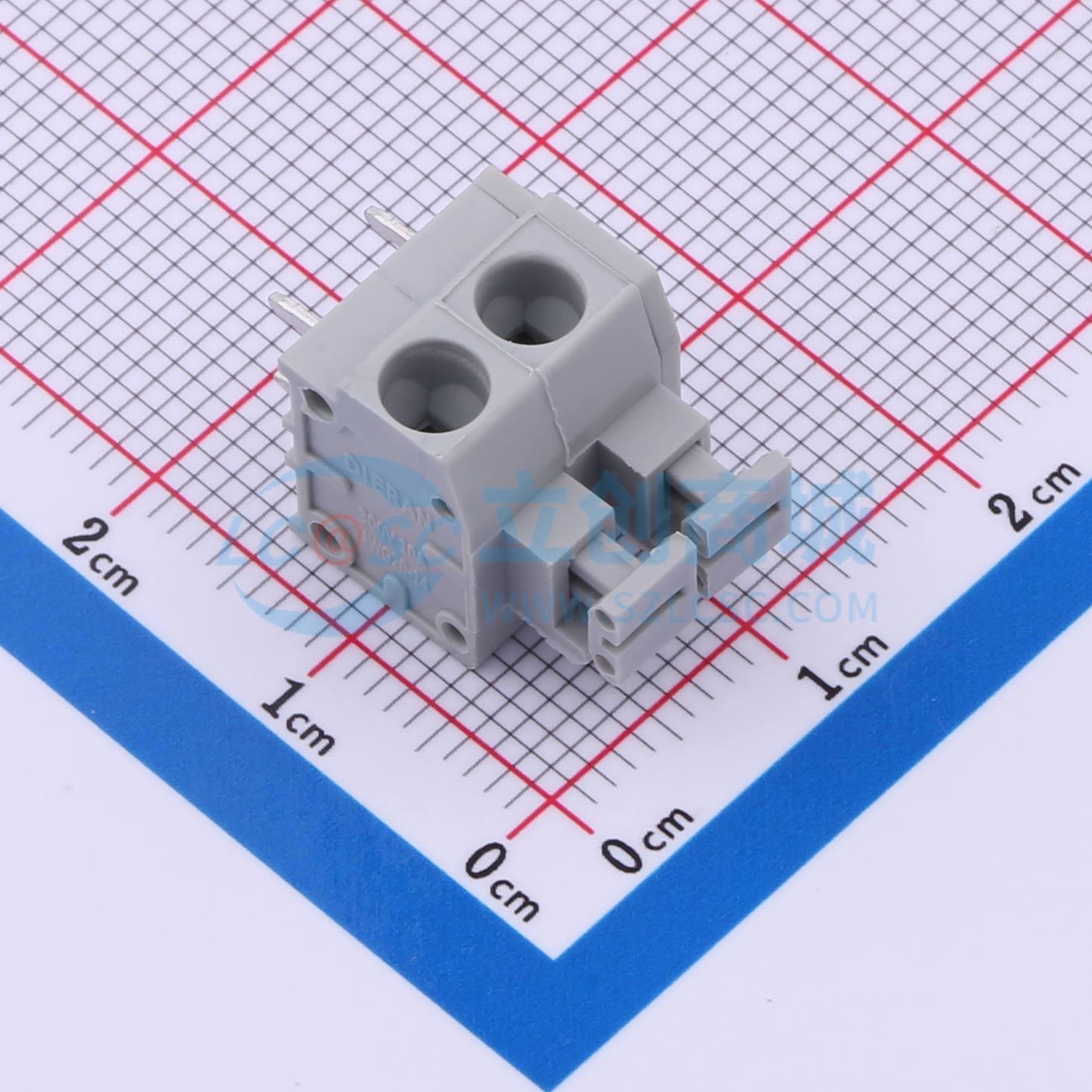 弹簧式接线端子 DB260-5.0-2P-GY 插件,P=5mm 电子元器件配单