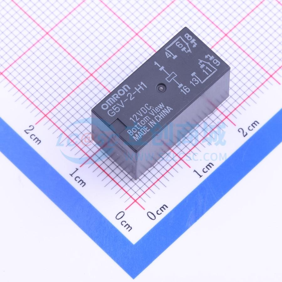 信号继电器 G5V-2-H1 DC12 DIP,10.1x20.5mm 12V 电子元器件配单