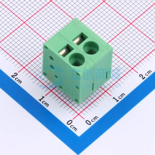 弹簧式接线端子 MX205V-5.0-02P-GN01-Cu-A 插件,P=5mm 5mm 原装
